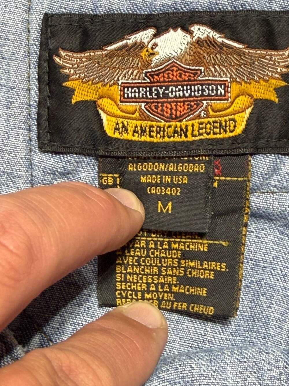 Vintage Harley-Davidson Denim Bib Overalls Medium - Picture 5 of 8